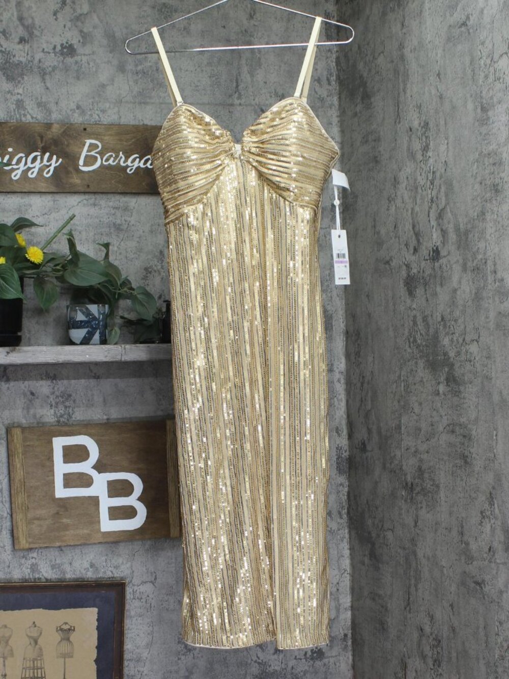 Siena Studio Yellow Siena Sequined Midi Dress Satp1740 Gold 6